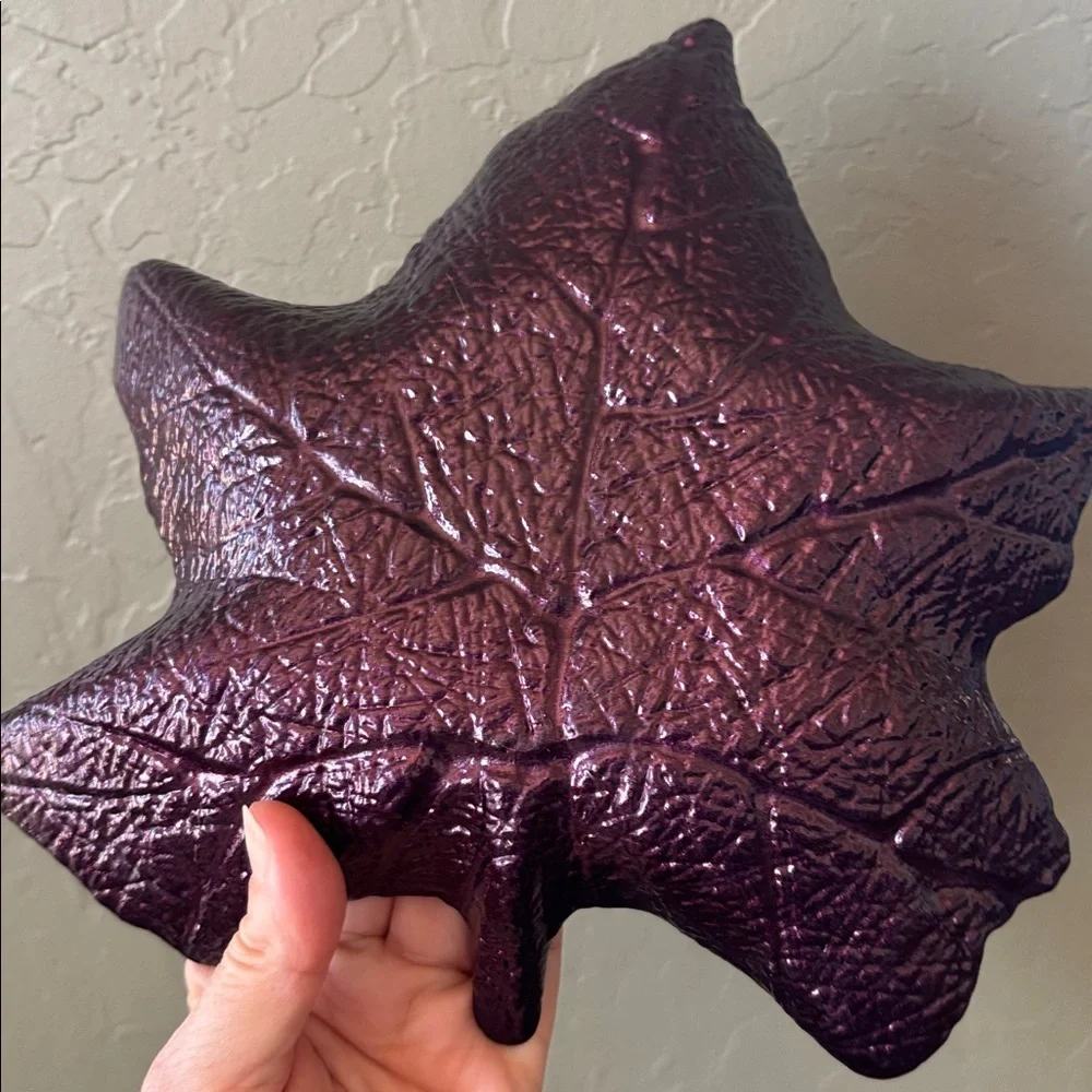 Foiled‎ Glass Autumn Fall Leaf Trays Decor (Set of 3)